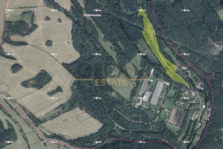 Prodej spoluvlastnického podílu 2 454 m2 v k. ú. Hradiště u Vernéřova