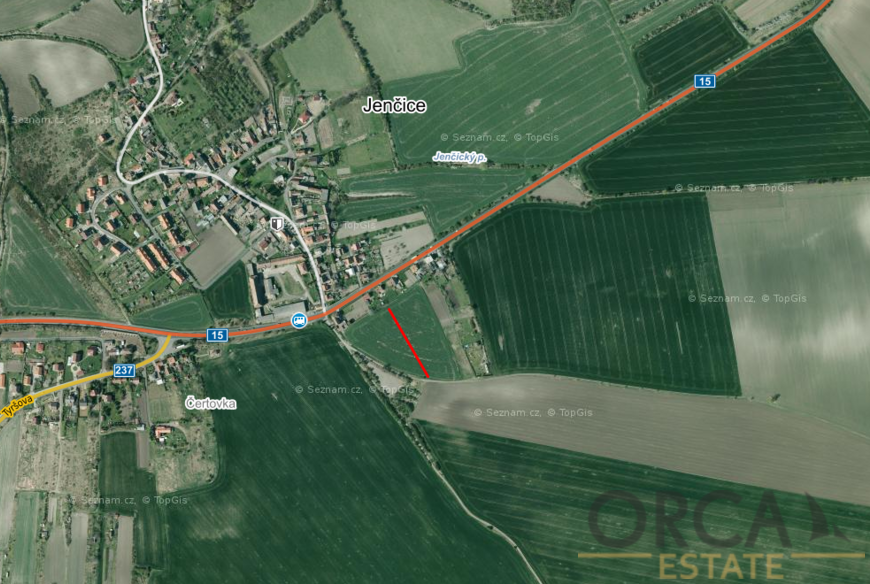 Prodej podílu 1746 m2 na pozemku v k.ú. Jenčice