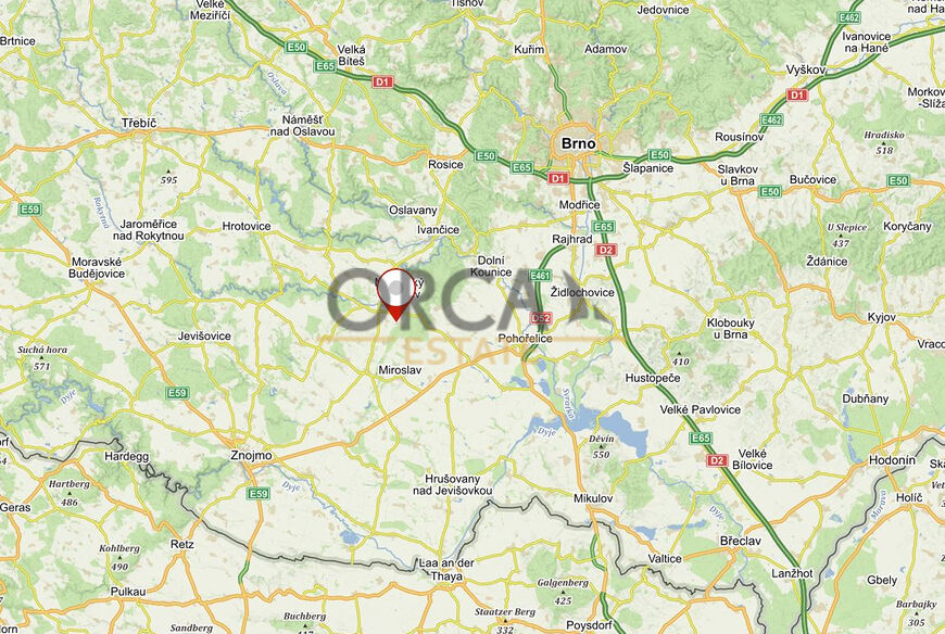 Podíl na pozemcích v k.ú. Lesonice u Moravského Krumlova