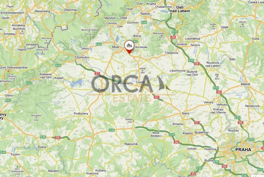 Prodej pozemku o výměře 2200 m2 v k.ú. Sedlec u Obrnic