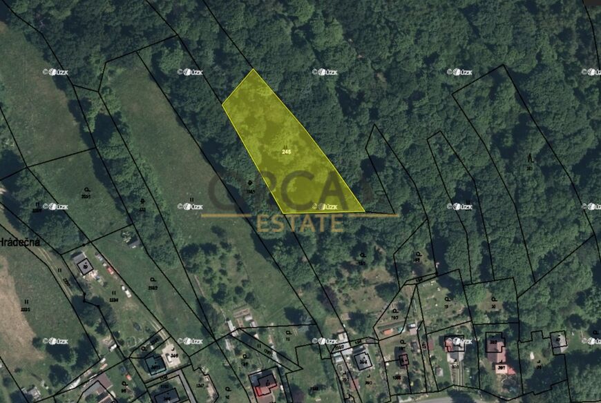 Pozemek v k.ú. Hrádečná 2058 m2