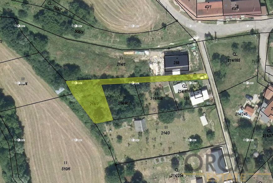 Podíl 268 m2 na trvalém travním porostu v k.ú Prostějovičky