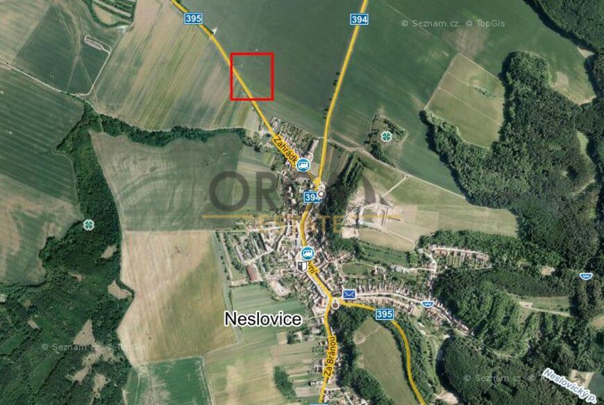 Prodej 0,1 ha pozemku v k.ú. Neslovice