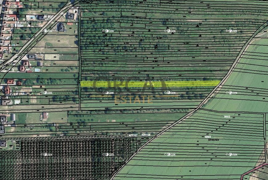 Spoluvlastnický podíl 728 m2 na pozemcích v k.ú. Moravany u Kyjova