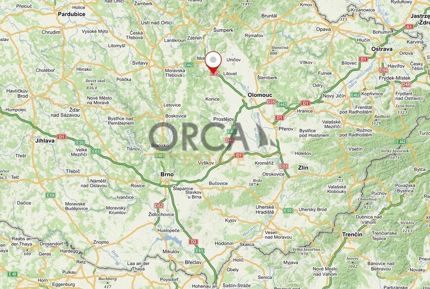 Prodej pozemků o výměře 3687 m2 v k.ú. Červená Lhota u Řimic (okres Olomouc)