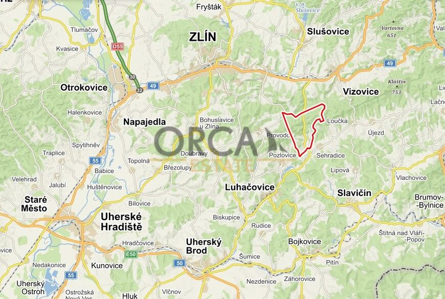 Ostatní plocha v k.ú. Horní Lhota u Luhačovic
