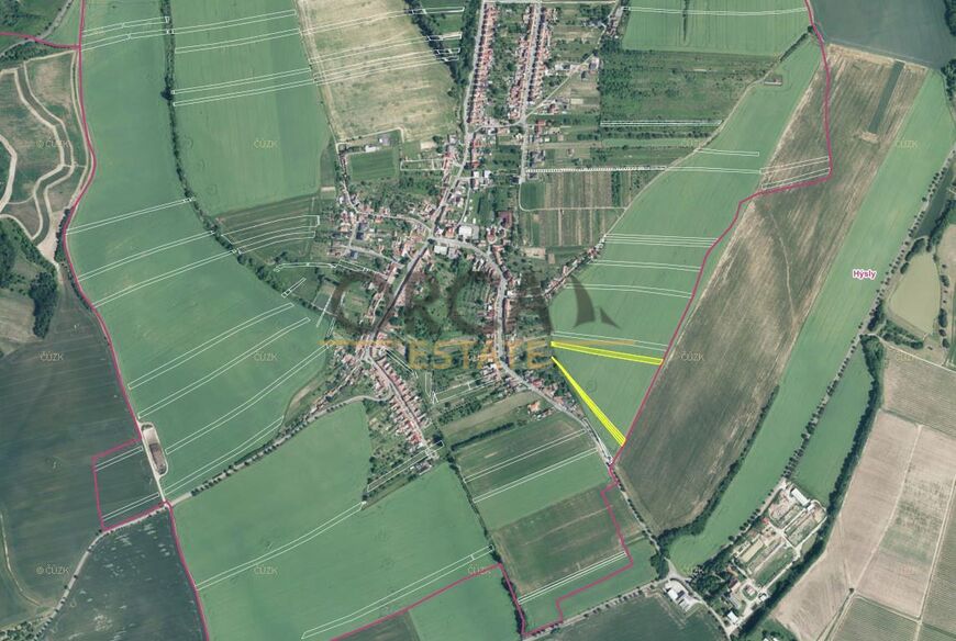 0,54 ha pozemků v k.ú. Moravany u Kyjova