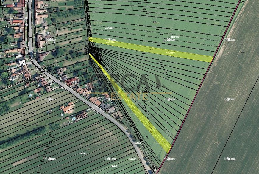 0,54 ha pozemků v k.ú. Moravany u Kyjova