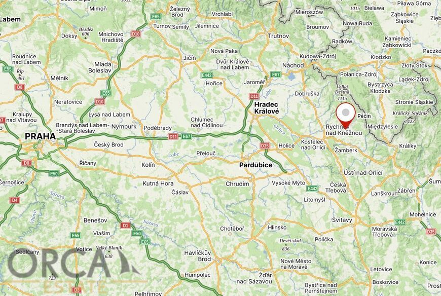 Prodej investičního pozemku 3930 m2 v k.ú. Pěčín u Rychnova nad Kněžnou