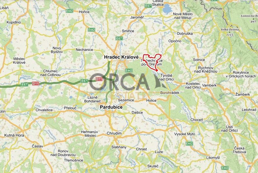 0,4 ha pozemku v k.ú. Třebechovice pod Orebem