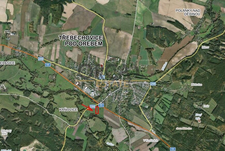 0,4 ha pozemku v k.ú. Třebechovice pod Orebem