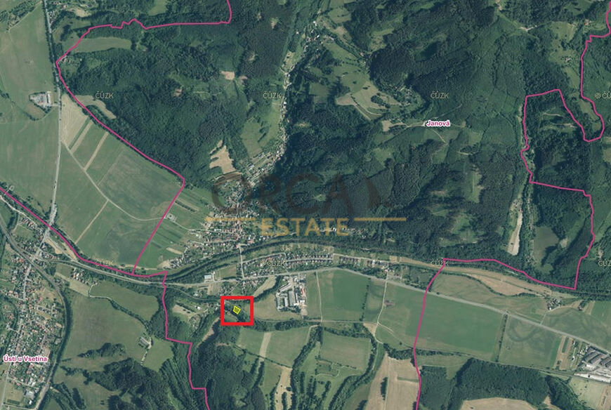 Prodej pozemku o výměře 992 m2 v k. ú. Janová