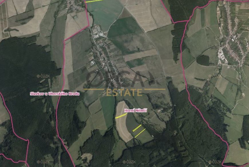 Aukce 0,8 ha pozemků v k. ú. Horní Němčí