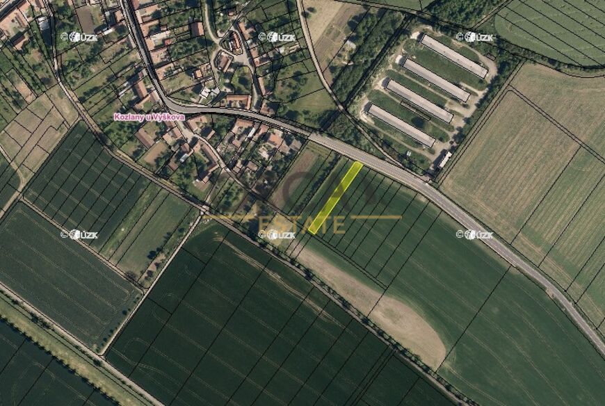 0,1 ha pozemku v k. ú. Kozlany u Vyškova