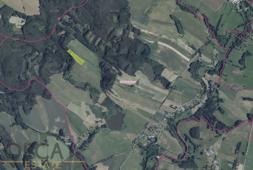 1,98 ha pozemků v k.ú. Velký Valtinov