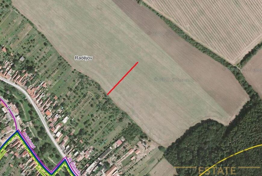 Prodej investičního pozemku 0,1 ha v k.ú. Radějov u Strážnice