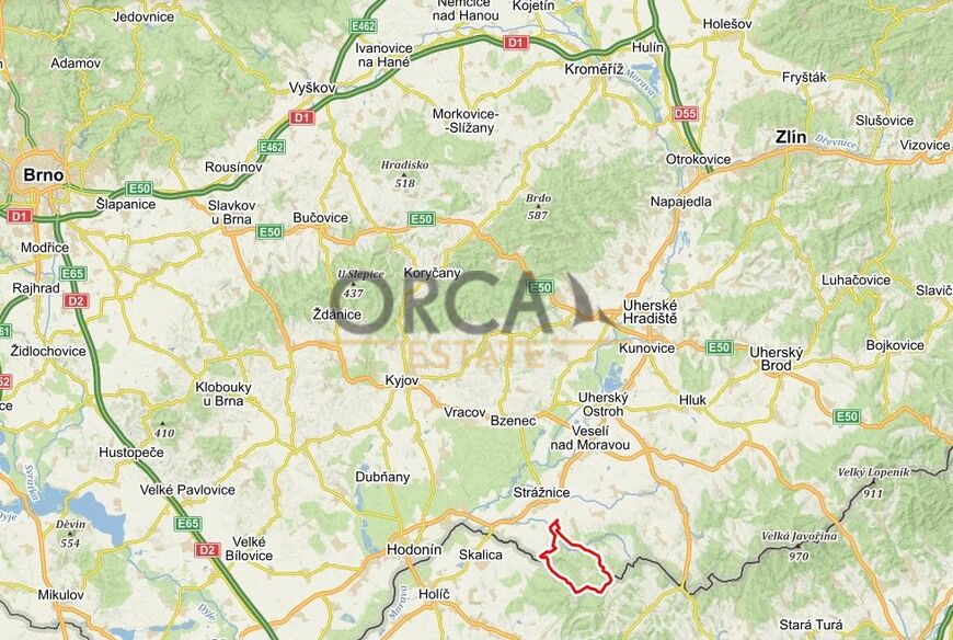 Prodej investičního pozemku 0,1 ha v k.ú. Radějov u Strážnice