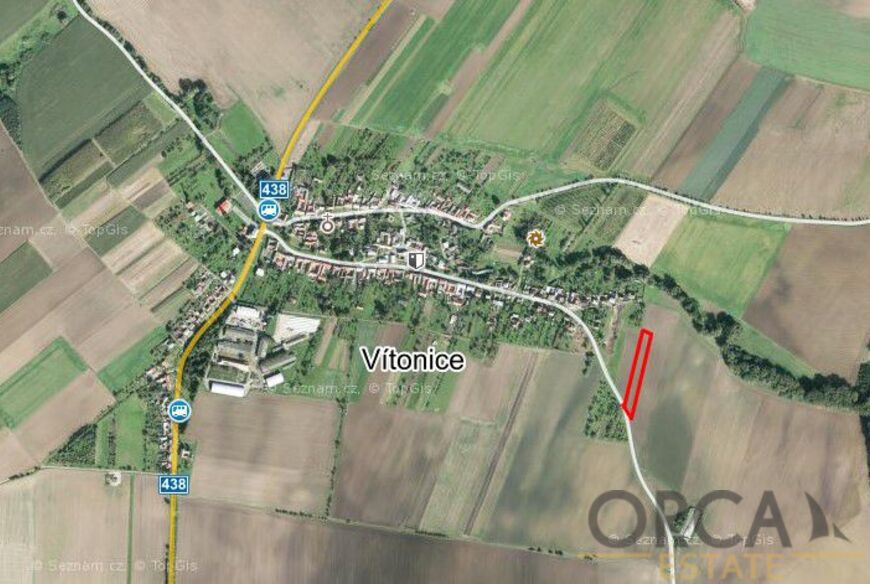 1,1 ha investičního pozemku v k.ú. Vítonice u Bystřice pod Hostýnem