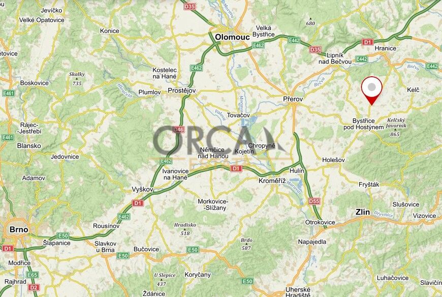 1,1 ha investičního pozemku v k.ú. Vítonice u Bystřice pod Hostýnem
