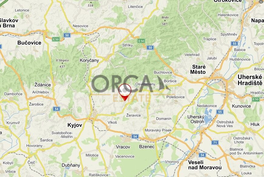Prodej manipulační plochy v podílovém spoluvlastnictví 1214 m2 ve Skalce u Kyjova
