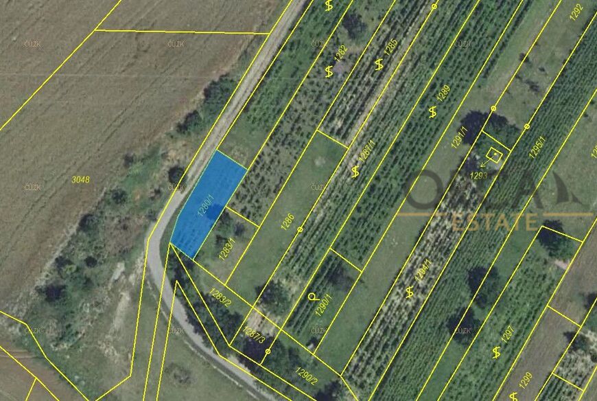 Prodej pozemků 922 m2 v k. ú. Vlkoš u Kyjova
