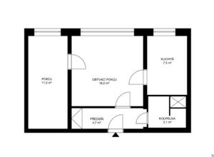 Fotografie nemovitosti - prodej bytu 2+1 46 m2