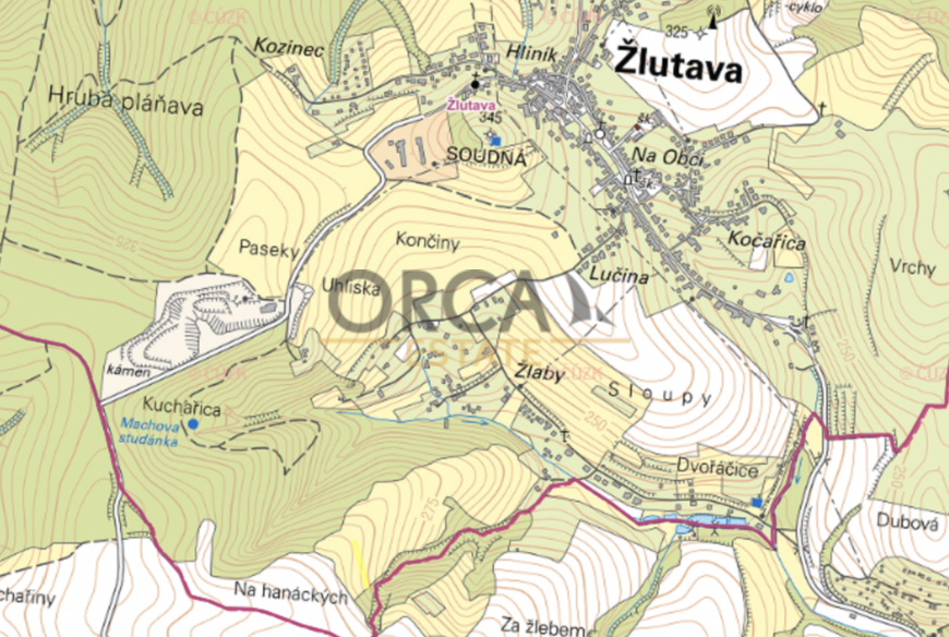 Prodej pozemku Žlutava, 1640 m2