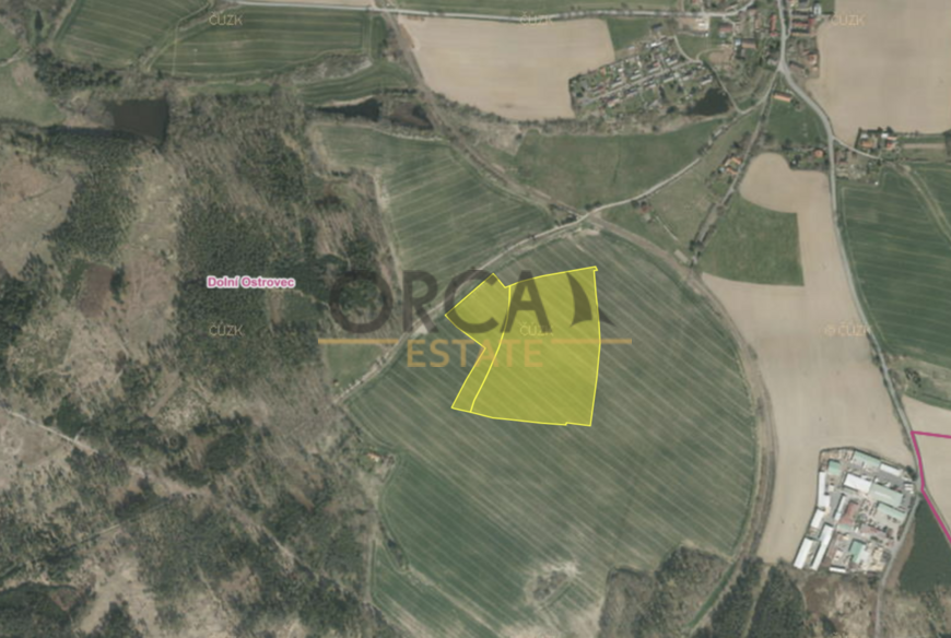 Prodej pozemků Dolní Ostrovec, 12777 m2