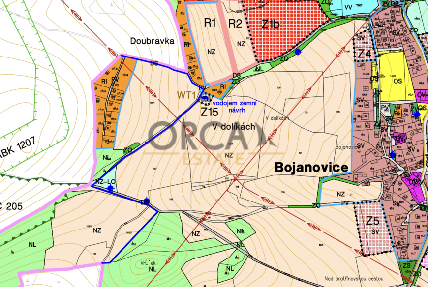 Prodej pole Bojanovice, 8542 m2