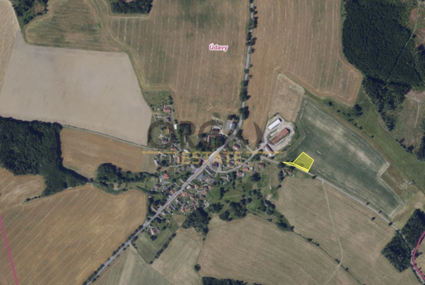 Prodej pozemků Údavy, 2730 m2