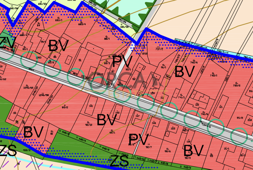 Prodej stavebního pozemku Veliny, 663 m2
