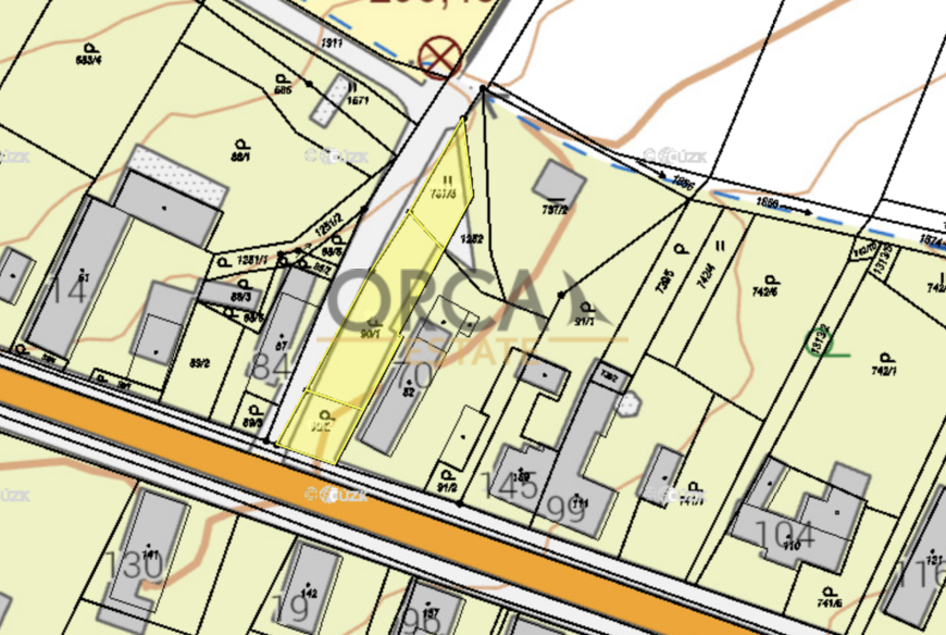 Prodej stavebního pozemku Veliny, 663 m2