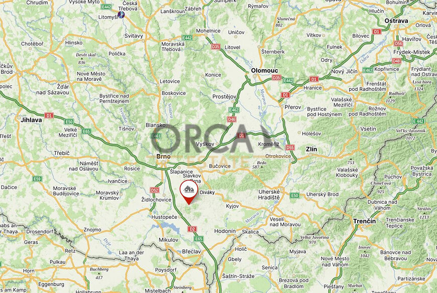 Prodej pozemku o výměře 6238 m2 v k.ú. Diváky