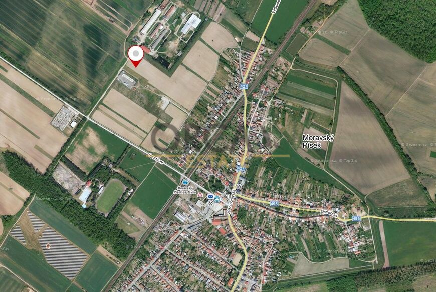 Návrhové plochy smíšené výrobní, pozemek v k. ú. Moravský Písek o výměře 1125 m2