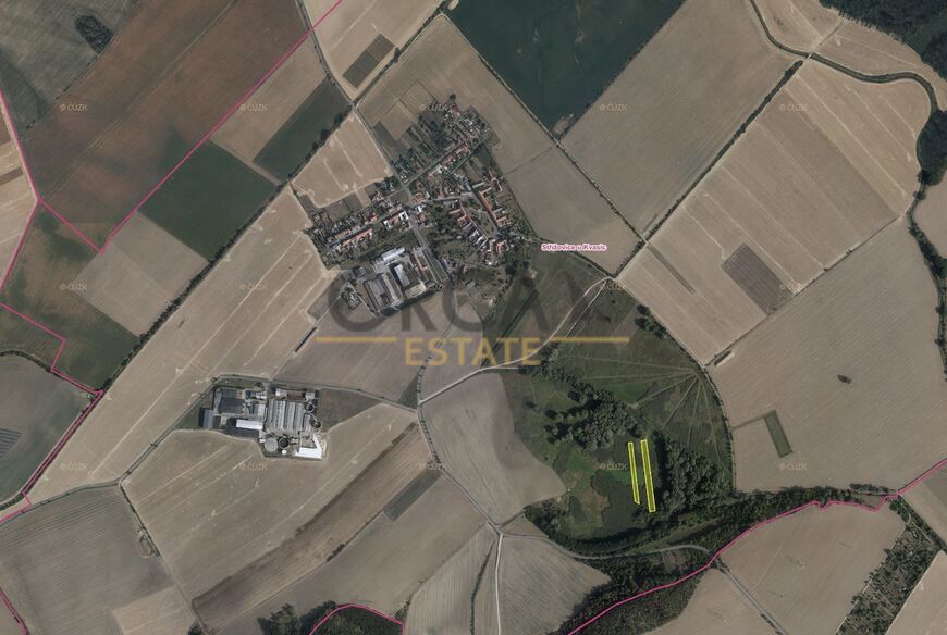 0,5 ha pozemků v k. ú. Střížovice u Kvasic
