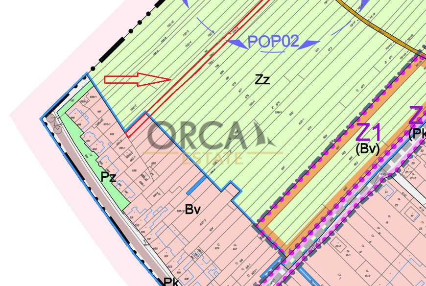 Prodej dvou pozemků o výměře 1058 m2 v k.ú. Přísnotice