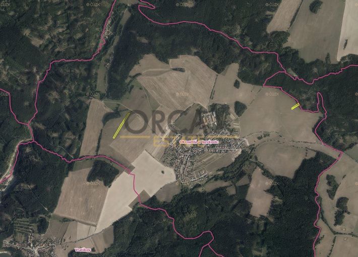 Aukce 0,3 ha pozemků v k. ú. Okrouhlá u Boskovic