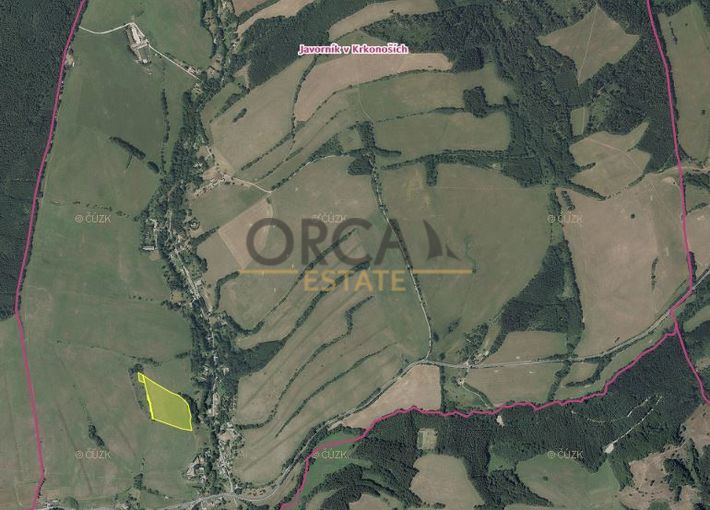 Aukce 1,37 ha pozemků v k.ú. Javorník v Krkonoších